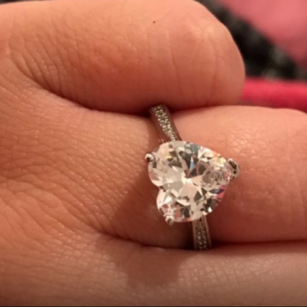 STAMPED 925 ENGAGEMENT WEDDING RING - Picture 3 of 6